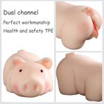 Realistic Cute Pig Male Masturbator With Pocket Pussy Vaginal Anal,Tpe Lifelike Animal Sex Doll With Vagina Anus,Torso Real Solid Doll For Sex With Butt Ass,Adult Sex Toy For Men Masturbation (3.75Lb)