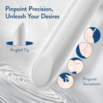 Oh My Gem - Bold 5 Inch Clitoral Bullet Vibrator With Gem Base - 10 Rumbotech Vibration Modes - Ipx7 Waterproof & Usb Rechargeable - Pocket-Sized, Travel-Friendly - Sex Toy - White