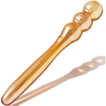 Glass Dildo G-Spot Wand Butt Plug Anal Beads Double Ended Dildo P-Spot Stimulator Fetish Prostate Massager Masturbation Sex Toy For Women Men Golden