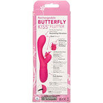 Rechargeable Butterfly Kiss Flutter – Rechargeable G Rabbit Massager Sex Toy For Women - Pink