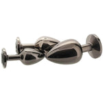 Black Gem Anal Plug Set With Lube 1Oz | Butt Plug | Anal Toys | P-Spot | Anal Beads