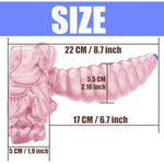 Huge Thick Monster Dildo For Beginners, Creature Giant Silicone Dildo With Strong Suction Cup, Clitoral G Spot And Anal Massage Alien Fantasy Dildos Sex Toy For Women And Couple 8.7" (Pink)