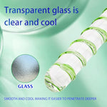 Glass Pleasure Wand, Crystal Dildo Penis With Swirl Texture, Anal Butt Plug For G-Spot Stimulation