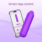 Rose Bullet Vibrator for Women - 10 Vibration Modes Silent Lipstick Vibe with App Control, Waterproof Silicone Clitoral & G Spot Stimulator, Rechargeable Portable Travel Sex Toy