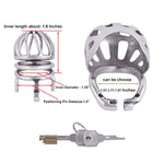 Metal Chastity Cage Device With Ergonomic Design Wrapped Scrotum Ring For Male Sm Penis Exercise Sex Toys W150 (1.97 Inch / 50Mm)