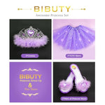Princess Dress Up Shoes , Dress Up Clothes Pretend Play Costumes-3 Sets Of Princess Shoes, Dresses And Crowns, Princess Accessory Toys For 3-6 Yr Girl Birthday Gifts