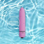 Travel Vibrating Bullet, Massage Stick, Body-Safe Silicone, Waterproof, Personal Massager, Whisper-Quiet Motor, Pink