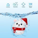 Christmas Plushies, Stuffed Animal Polar Bear With Christmas Hat, Cute Plushies For Kids And Decorations