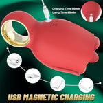 Vibrator Adult Sex Toys For Woman - Rose Sex Toy With 360° Rotated Licking Tongue, Female Sex Toys With Handle, Adult Toys For Women With 8 Licking Modes, Nipple Toys Vibrators Clitoral Stimulator