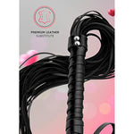 Riding Whip For Play, Faux Leather Whip For Couples 27" Black – Couples Bedroom Accessories