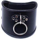 Bdsm Collar Leather Choker,O Ring Locking Collars,Adult Restraint Neck Collar Bondage Harness Necklace For Sex Play (Black1)
