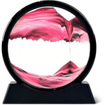 7 Inch Red Moving Sand Art, 3D Liquid Motion Deep Sea Desk Decor