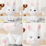Little Bunny Money Bank, Mini Rabbit Piggy Bank, Best Bitrthday Gift, White
