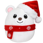Christmas Plushies, Stuffed Animal Polar Bear With Christmas Hat, Cute Plushies For Kids And Decorations