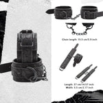 Handcuffs Pu Leather Bondage Restraints Toys Bdsm Sex Toys Adjustable Ankle And Wrist For Adult Couples Lace Decorations