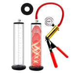 Penis Pump with Metal Handle and Pressure Gauge for Men - Increase Penis Size
