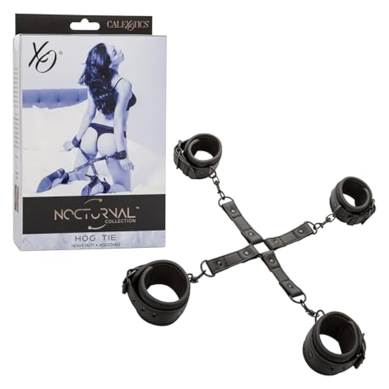 Nocturnal Collection Hog Tie, 4 Fully Adjustable Cuffs With Secure Buckle Closure, Perfect Bondage Gear & Accessories And Bdsm Toys - Se-2678-25-3
