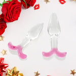 Glass Anal Butt Plug, Crystal Anal Trainer Toys With Long Neck, Anal Expander Training Masturbation, Unisex Anal Plug For Men Women