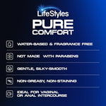 LifeStyles Pure Comfort Water Based Personal Lubricant, 6.8 fl oz,1 Pack, pH-Balanced, Transparent, Fragrance-Free, Paraben-Free