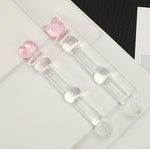 Anal Beads Buttplug Glass Dildo for Women,Crystal Realistic Dildo Anal Plug Male Couples Sex Toy for G Spot Vag nal Stimulator, BDSM Masturbator Prostate Massager Anal Dilator Adult Sex Toys for Women
