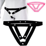 Three Way Anti-Off Male Chastity Cage Auxiliary Belt Wit Cock Ring, Chastity Device Sexy Underwear Penis Cage Strap Elastic Band Bondage Belts Sex Toys For Gay Sissy Men Couples (Black)