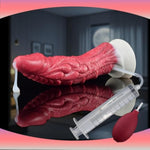 Squirting Dildo With Silicone Ejaculating Dildo 9 Inch Scale Textured Monster Plug Curved Anus Adult Sex Toy For Male And Female