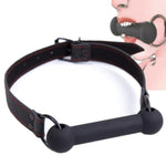 Silicone Open Mouth Gag Dog Bone Gag For Sex Bdsm Restraints Bite Gag Toys Bondage Ball Gag Slave Play Sex Toys (Black)