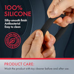 F-64 Wide Liquid Silicone Cock Ring – Extra Thick Penis Ring For Harder Erections – Textured, Stretchy & Firm C-Ring – Available In Red, Black, Blue – 3 Sizes (Black, Large)