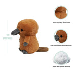 Brown Platypus Plushie Toy - 10 Inches Stuffed Animal Plush - Plushy And Squishy Platypus With Soft Fabric And Stuffing - Cute Toy Gift For Boys And Girls