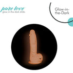 7.5 Inch Glow-In-The-Dark Silicone Dildo With Suction Cup, Marble Pattern, Pink Color, Adult Sex Toy, 7.5 Inch X-Large, 0.69 Lb