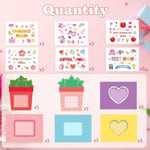 30 Pack Mother's Day Photo Frame Craft Kits with Flower Stickers for Kids