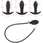 Inflatable Butt Plug, Body-Safe Silicone Anal Training Kit With Pump Silicone Anal Hook For Adults Stretcher & Gag Play Accessories Waterproof Adult Sex Toys
