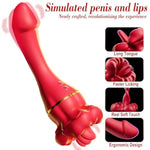 G Spot Vibrator Dildo Sex Toys - Adult Female Sex Toy With 10 Vibrating Frequency & 10 Tongue Licking Frequency, Anal Clit Nipple Vibrators Female Couples Sex Toys