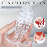 Anal Plug With Butt Made Of Skin-Friendly Silicone Pineapple Flexible Liquid Silicone, Butt Plug For Women And Men, Anal Trainer Kit Anal Plug For Beginners And Advanced Users (M(L9Cm*D3Cm))