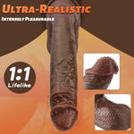 10 Inch Huge Black Silicone Dildo Sex Toy, Thick Realistic Fantasy Dildo With Suction Cup For Hands-Free Play, Strap-On Compatible, Ideal For Women, Couples & Experienced