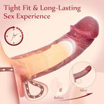 Penis Sleeve Cock Sleeve Extender - Realistic Soft Silicone Penis Enlarger Penis Ring, Adult Toys Sex Toys For Enlarge Prolong Pleasure, Adult Sex Toys For Men Women Couples