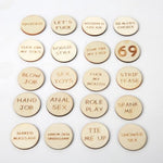 20 Pcs Naughty Sex Tokens, Date Night Ideas Gifts For Couples, Sex Fun Wooden Activity Tokens, Sex Position Game Valentine'S Day Gift For Him/Her
