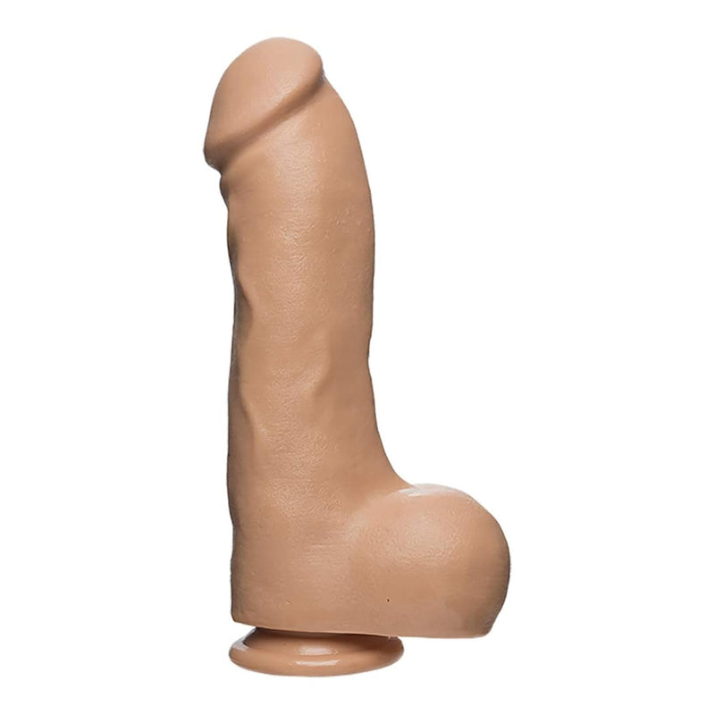 The D - Master D - 12 Inch With Balls - Firmskyn - 12" Long And 3.5" Wide - Strong Suction Cup Base - O-Ring Harness Compatible Dildo - Vanilla (1705-64-Am)