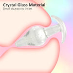 Large Butt Plug, 5.24 Inch Glass Anal Dildo Glow In The Dark, Crystal Prostate Massage Anal Expander Bum Plug Sex Toys For Women,Men