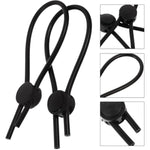 2Pcs Conductive Silicone Loops Adjustable Rings Electro Massager E Stim Accessories For Men Couples (Black)