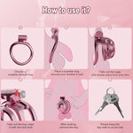 Male Chastity Cage, Lightweight Plastic Cock Cage With 4 Sizes Rings And Chastity Belts, Chastity Device With Invisible Lock And Key For Man Penis Erection Control & Bondage Play, Bdsm Adult Sex Toys