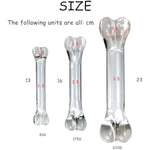Unique Anal Plug The Shape Of Bones Glass Sex Products For Women Crystal Dildo In Three Different Sizes For Vagina And Posterior (L)