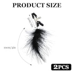 Nipple Clamps, Black Feather Nipple Clamps For Women, Cute Body Clamp Fashion Bodys Jewelry Faux Bodys Jewelry, Elegant And Comfortable Design