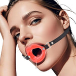 Sexy Open Mounth Gag, Silicone Lips Ball Gag For Bed Sex Play, O Ring Bdsm Gag Sex Bondage Gags & Muzzles, Mouth Sex Toy Gag Sex Accessories For Adults Couples Oral, Red