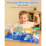 Musical Word Talking Pen Book Set, Interactive Audio Sound Books, Learning Education Toys, Early Educational Autism Therapy Birthdays For Toddlers Kids 1 2 3 4 5