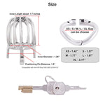 Stainless Steel Chastity Locked Men'S Virginity Lock Belt Short Male Cock Cage T745 (45Mm M Size)