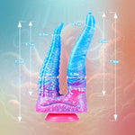 7" Small Double Head Tentacle Dildo With Tongue, 6" Silicone Dual Monster Alien Anal Dildo Suction For Lesbian Beginner, 5" Double Sided Fantasy Cute Prostate Shower Small Dildos Sex Toy For Women Gay
