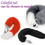 Anal Plug With Fox Tail For Cosplay Jewelry Anal Trainer Kit For Adult 3Pcs Replaceable Stainless Steel Anal Plugs For Beginners Couple Women Men