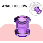 Butt Plug Douche Enema Anal Dilator Hollow Anal Plug Sex Toys For Woman Men Gay Prostata Massager Peep Vaginal Sex Products Anal Dilation Purple