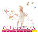 Piano Mat - Musical Keyboard Floor Playmat 39.5" Electronic Music Animal Touch Play Blanket Funny Xmas Gift Toy For 1 2 3 Year Old